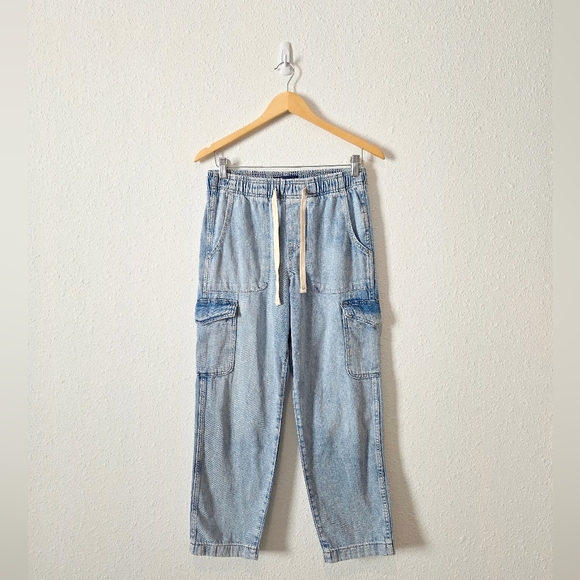 Gap Light Wash Relaxed Cargo Easy Jeans XS - Picture 1 of 9